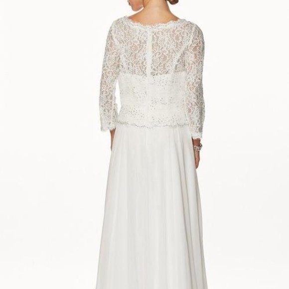 Bateau Neck Long Sleeve Evening Dress JT630W - Picture 2 of 5